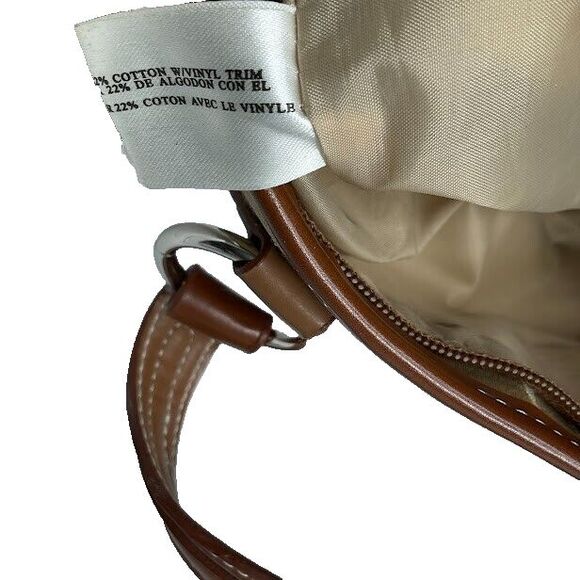 XOXO Tan  w/ Brown Strap Signature Small Shoulder Bag Purse Lined Zip Pocket - Picture 7 of 9